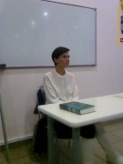 Оксана Робски во время мастер - класса "Как написать бестселлер"